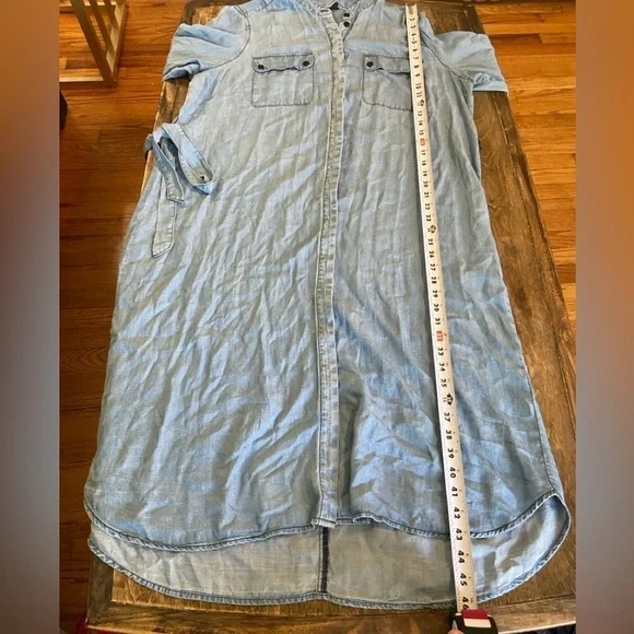 Who What Wear lightweight denim belted midi shirt dress size XXL - Picture 8 of 11